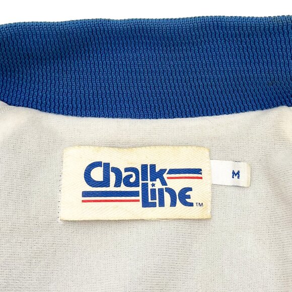 Vintage 80s Chalk Line NFL Buffalo Bills Satin Bomber Spellout Jacket Mens - Picture 5 of 5